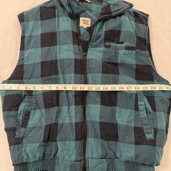 Vintage Y2k Ozark Trail Flannel Plaid Insulated Zip Vest Jacket Outdoor Large - Picture 10 of 10